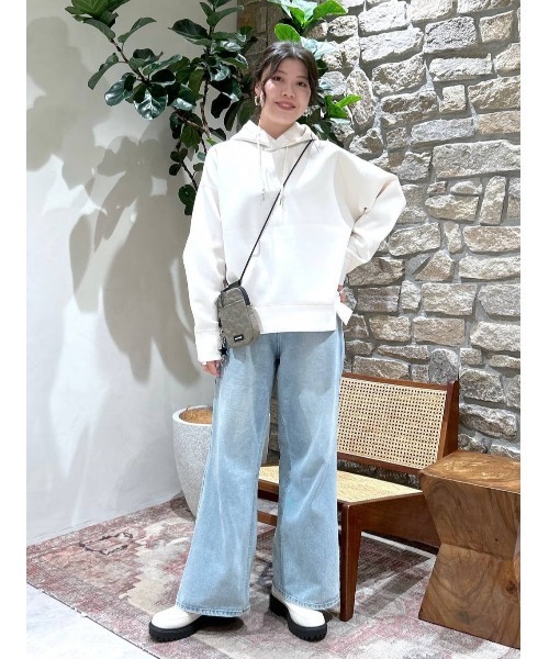 BAYFLOW（ベイフロー）の「ダンボールパーカー（パーカー・レディース・オフホワイト/ブルー/チャコール/モカ/ピンク・SMALL/MEDIUM/X-SMALL）」の22枚目の写真