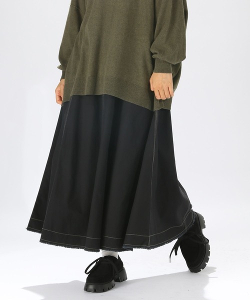 niko and...（ニコアンド）の「ベルトアソートフレアスカート（スカート・レディース・ライトブルー/ベージュ/チャコール/ブラック・MEDIUM/LARGE）」の15枚目の写真