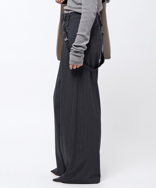PROVOKE （プロヴォーク）の「【PROVOKE/プロヴォーク】dad suspenders pants（スラックス・レディース・ライトグレー/ネイビー・38/36）」の19枚目の写真