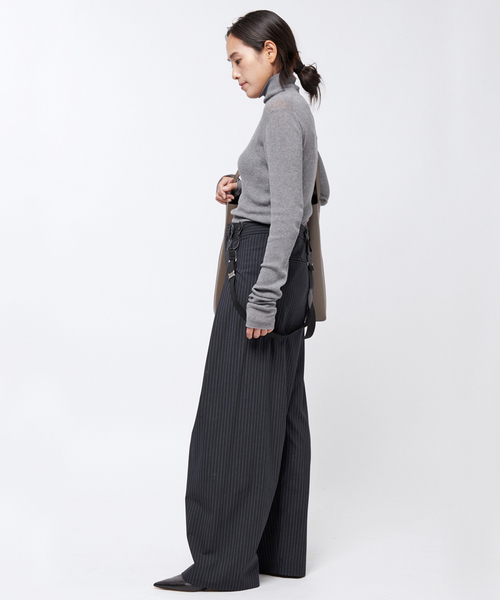 PROVOKE （プロヴォーク）の「【PROVOKE/プロヴォーク】dad suspenders pants（スラックス・レディース・ライトグレー/ネイビー・38/36）」の22枚目の写真