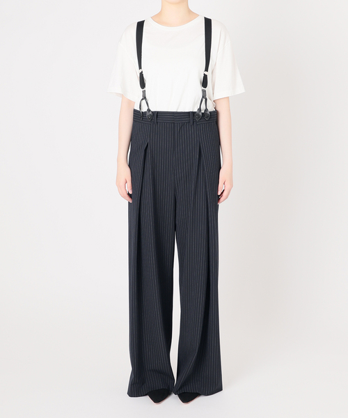 PROVOKE （プロヴォーク）の「【PROVOKE/プロヴォーク】dad suspenders pants（スラックス・レディース・ライトグレー/ネイビー・38/36）」の9枚目の写真