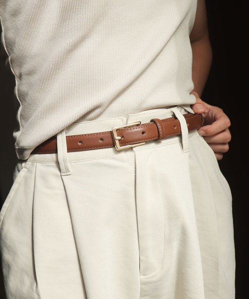 florist（フローリスト）の「【牛革】【サイズ調整可能】細めきちんと見えるベーシックレザーベルト（ベルト・レディース・ブラウン/モカ/ブラック/ベージュ・Msize/Ssize）」の10枚目の写真
