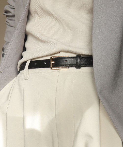 florist（フローリスト）の「【牛革】【サイズ調整可能】細めきちんと見えるベーシックレザーベルト（ベルト・レディース・ブラウン/モカ/ブラック/ベージュ・Msize/Ssize）」の6枚目の写真