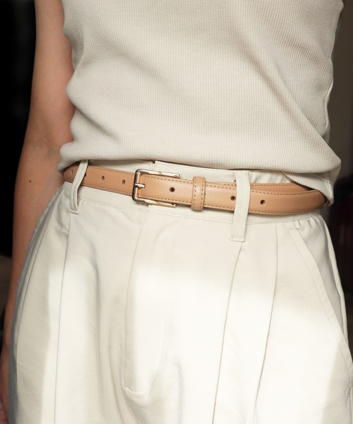 florist（フローリスト）の「【牛革】【サイズ調整可能】細めきちんと見えるベーシックレザーベルト（ベルト・レディース・ブラウン/モカ/ブラック/ベージュ・Msize/Ssize）」の8枚目の写真