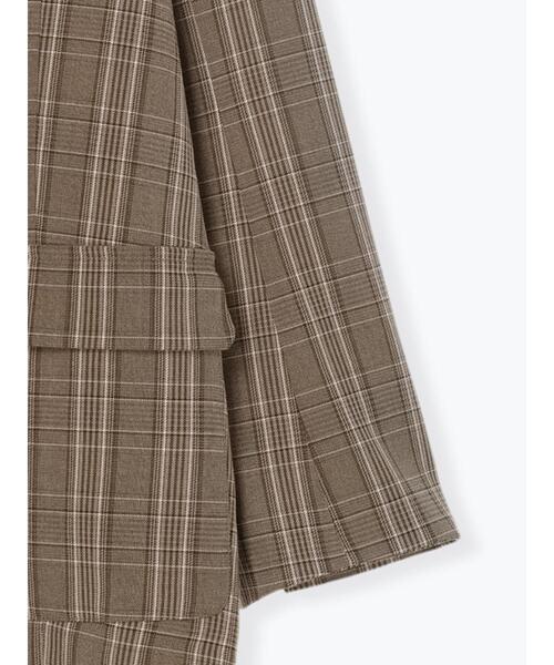 Lugnoncure（ルノンキュール）の「ウールライクダブルブレストジャケット（ノーカラージャケット・レディース・ネイビー/チャコールグレー/ブラウン・F）」の13枚目の写真