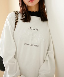 VIS | 【洗える】ロゴ＆フォト箔プリントアソートロングTシャツ(Tシャツ/カットソー)