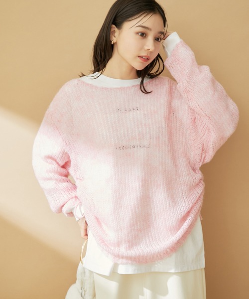 VIS（ビス）の「【洗える】ロゴ＆フォト箔プリントアソートロングTシャツ（Tシャツ/カットソー・レディース・ホワイト系その他/ホワイト系その他2・FREE）」の4枚目の写真