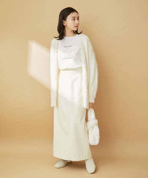 VIS（ビス）の「【洗える】ロゴ＆フォト箔プリントアソートロングTシャツ（Tシャツ/カットソー・レディース・ホワイト系その他/ホワイト系その他2・FREE）」の11枚目の写真