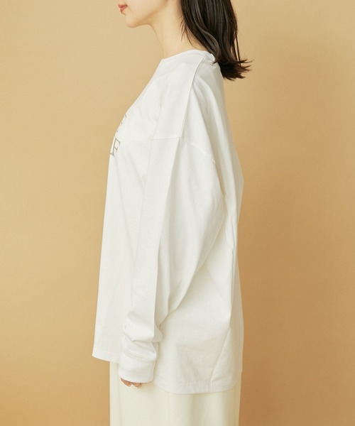 VIS（ビス）の「【洗える】ロゴ＆フォト箔プリントアソートロングTシャツ（Tシャツ/カットソー・レディース・ホワイト系その他/ホワイト系その他2・FREE）」の13枚目の写真