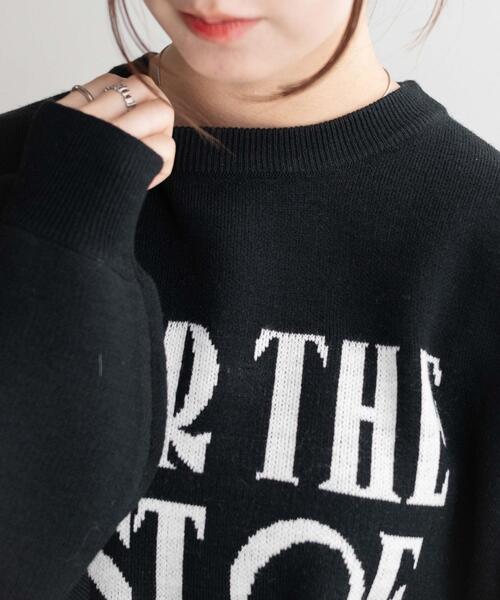 WEGO（ウィゴー）の「WEGO/ジャガードニットビッグプルオーバー（ニット/セーター・レディース・ブラック/ライトグレー/アイボリー/ネイビー・FREE）」の9枚目の写真