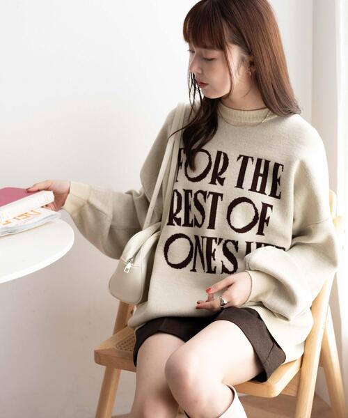 WEGO（ウィゴー）の「WEGO/ジャガードニットビッグプルオーバー（ニット/セーター・レディース・ブラック/ライトグレー/アイボリー/ネイビー・FREE）」の12枚目の写真