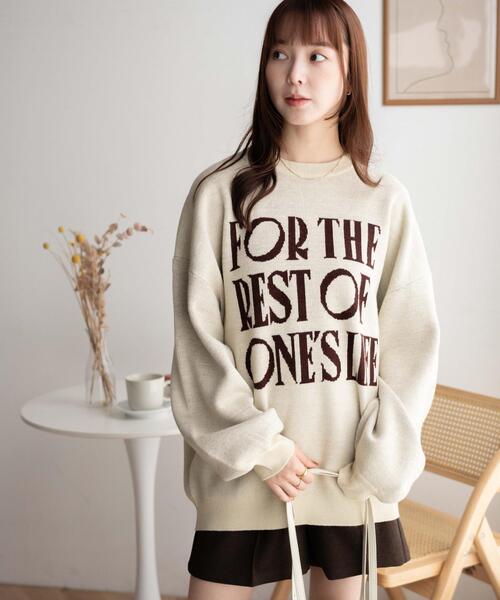 WEGO（ウィゴー）の「WEGO/ジャガードニットビッグプルオーバー（ニット/セーター・レディース・ブラック/ライトグレー/アイボリー/ネイビー・FREE）」の14枚目の写真