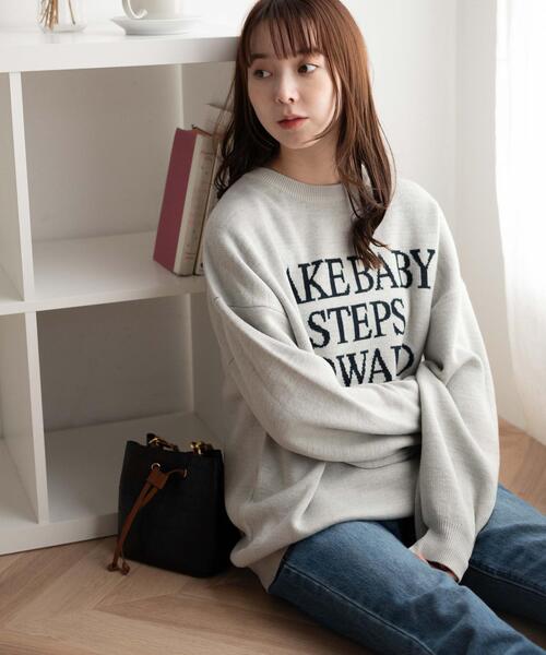 WEGO（ウィゴー）の「WEGO/ジャガードニットビッグプルオーバー（ニット/セーター・レディース・ブラック/ライトグレー/アイボリー/ネイビー・FREE）」の19枚目の写真