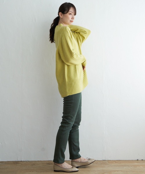 ikka(イッカ)の「ハイネックバックスリットプルオーバー(ニット/セーター・レディース・ネイビー/オフホワイト/ライラック/ブルー/レモンイエロー・M/L/S)」の13枚目の写真