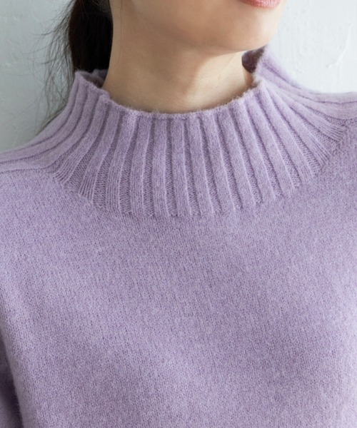 ikka(イッカ)の「ハイネックバックスリットプルオーバー(ニット/セーター・レディース・ネイビー/オフホワイト/ライラック/ブルー/レモンイエロー・M/L/S)」の20枚目の写真