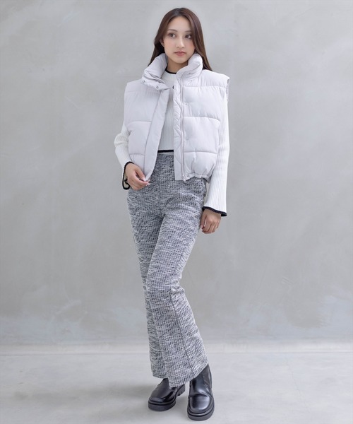 clear（クリア）の「ストレッチツイードフレアパンツ[低身長用サイズ有]≪2024SS≫（その他パンツ・レディース・ベージュ/ブラック/ピンク/グリーン・F/XS）」の18枚目の写真