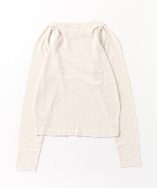 ODORATA（オドラタ）の「オープンショルダープルオーバー（Tシャツ/カットソー・レディース・ブラック/アイボリー・FREE）」の10枚目の写真