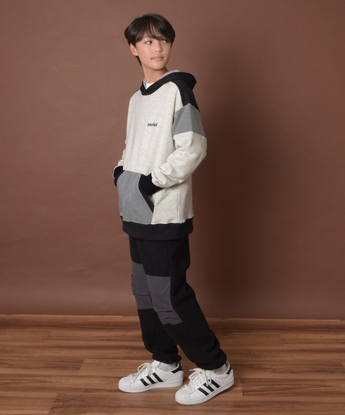 PEN FIELD（ペンフィールド）の「【Penfield】TC裏毛・カラーブロックパーカー（その他トップス・キッズ・カーキ/ベージュ/オートミール・150cm/160cm/170cm/140cm）」の8枚目の写真