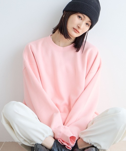 LOWRYS FARM(ローリーズファーム)の「ウラケピーチキモウプルオーバーLS 971131(スウェット・レディース・ピンク/ライトイエロー/アイボリー/ブラック/パープル・FREE)」の5枚目の写真