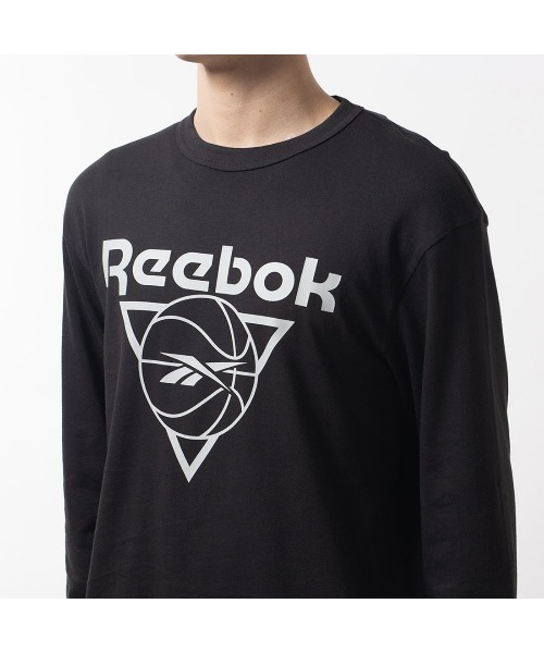 Reebok(リーボック)の「バスケットボール シーズナル ロングスリーブ Tシャツ / BB SEASONAL LS TEE(Tシャツ/カットソー・メンズ・ブラック・XX-LARGE/X-LARGE/SMALL/LARGE/MEDIUM)」の3枚目の写真
