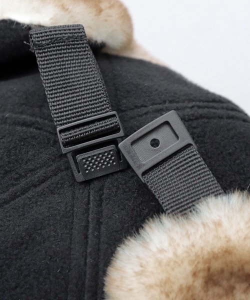 GERRY（ジェリー）の「フリース ショートブリム イヤーフラップ フライトキャップ（キャップ・メンズ・カーキ/ブラック・FREE）」の7枚目の写真