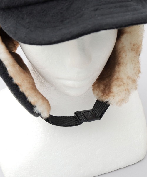 GERRY（ジェリー）の「フリース ショートブリム イヤーフラップ フライトキャップ（キャップ・メンズ・カーキ/ブラック・FREE）」の18枚目の写真