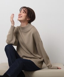SHOO・LA・RUE（シューラルー）の「◆インしないスタイリングにも とろみ ハイネックニット【ここちイージー／体型カバー】（ニット/セーター・レディース）」