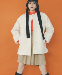 N.(N. Natural Beauty Basic) | 【S Size Line】◆カールノーカラーショートコート(ノーカラーコート)