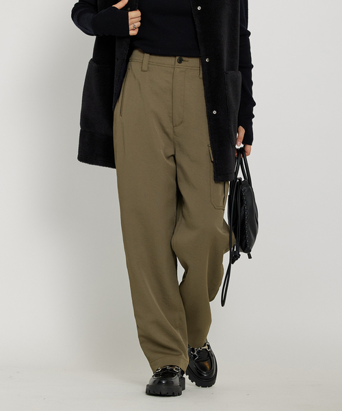 JOURNAL STANDARD(ジャーナルスタンダード)の「ストレッチサテンミリタリーパンツ(カーゴパンツ・レディース・アイボリー/カーキ・36/38)」の18枚目の写真
