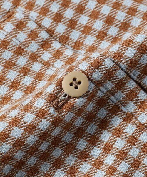 ts(s)(ティーエスエス)の「ts(s) / Gingham Plaid Cotton Polyester Stretch Cloth Drawstring Shorts(その他パンツ・メンズ・ブラウン・3/2)」の8枚目の写真