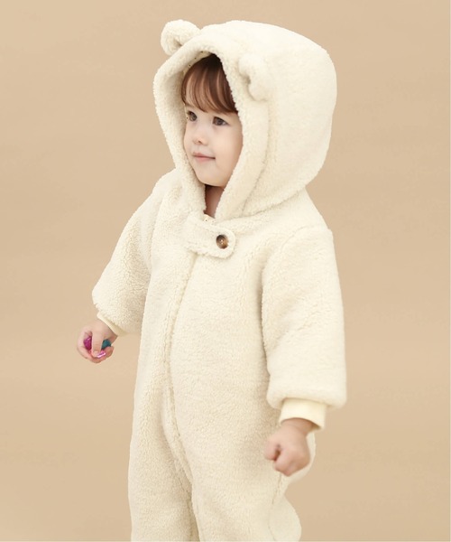 n.o.u.s（ノウズ）の「n.o.u.s クマ着ぐるみジャンプスーツ（おくるみ・キッズ・クリーム/ベージュ・70cm/80ｃｍ）」の11枚目の写真