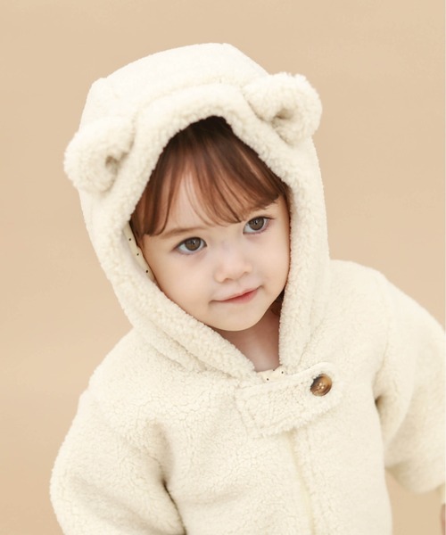 n.o.u.s（ノウズ）の「n.o.u.s クマ着ぐるみジャンプスーツ（おくるみ・キッズ・クリーム/ベージュ・70cm/80ｃｍ）」の12枚目の写真