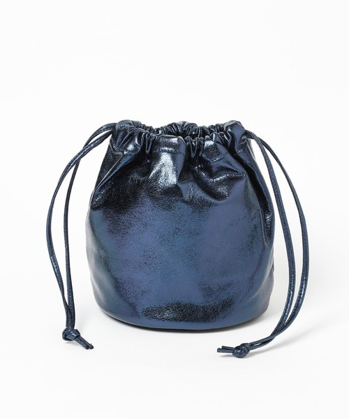 LEPSIM（レプシィム）の「メタリックミニ巾着バッグ　987073（ショルダーバッグ・レディース・シルバー/ブルー/ブラック・ONE SIZE）」の5枚目の写真