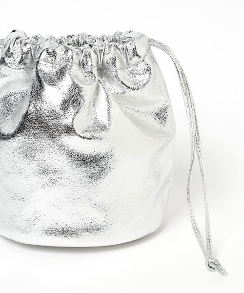 LEPSIM（レプシィム）の「メタリックミニ巾着バッグ　987073（ショルダーバッグ・レディース・シルバー/ブルー/ブラック・ONE SIZE）」の10枚目の写真