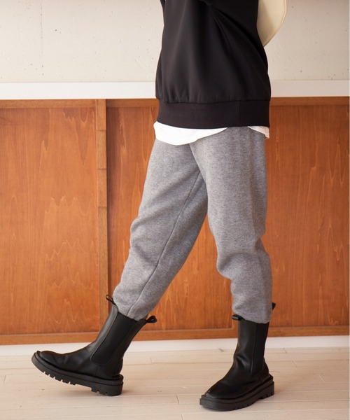 MAISON BREEZE(メゾンブリーズ)の「【MAISON BREEZE】裏起毛カジュアルスウェットパンツ KNF049(スウェットパンツ・レディース・グレー/ブラック/アイボリー・FREE)」の3枚目の写真