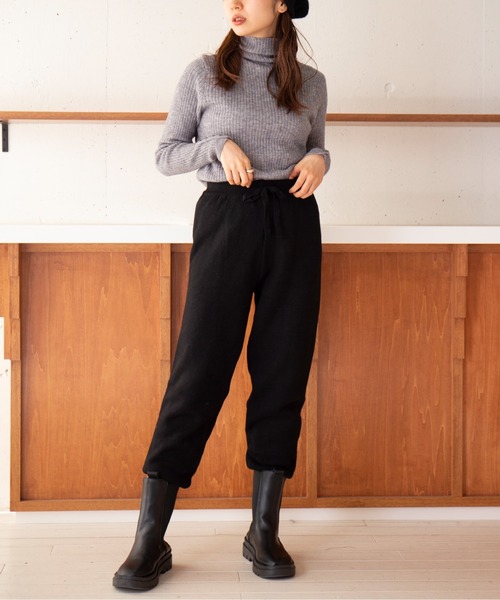MAISON BREEZE(メゾンブリーズ)の「【MAISON BREEZE】裏起毛カジュアルスウェットパンツ KNF049(スウェットパンツ・レディース・グレー/ブラック/アイボリー・FREE)」の5枚目の写真