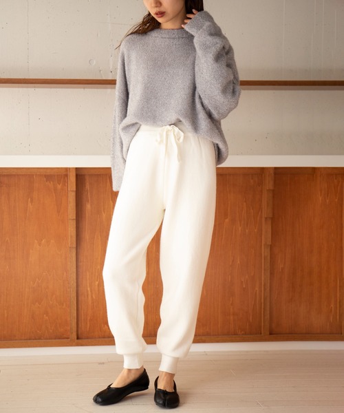 MAISON BREEZE(メゾンブリーズ)の「【MAISON BREEZE】裏起毛カジュアルスウェットパンツ KNF049(スウェットパンツ・レディース・グレー/ブラック/アイボリー・FREE)」の8枚目の写真