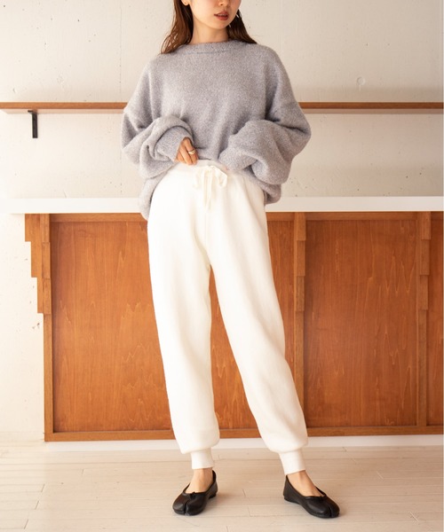MAISON BREEZE(メゾンブリーズ)の「【MAISON BREEZE】裏起毛カジュアルスウェットパンツ KNF049(スウェットパンツ・レディース・グレー/ブラック/アイボリー・FREE)」の7枚目の写真