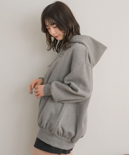 RETRO GIRL（レトロガール）の「フーディーBIGトレーナー（パーカー・レディース・ダークグレー/ブラック/ホワイト系その他・FREE）」の17枚目の写真