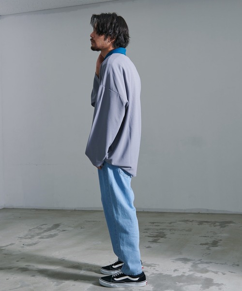 SILVER BULLET(シルバーバレット)の「『CavariA/キャバリア』ハーフZIP長袖カットソー(Tシャツ/カットソー・メンズ・オレンジ/グレー/グリーン・M/L)」の7枚目の写真