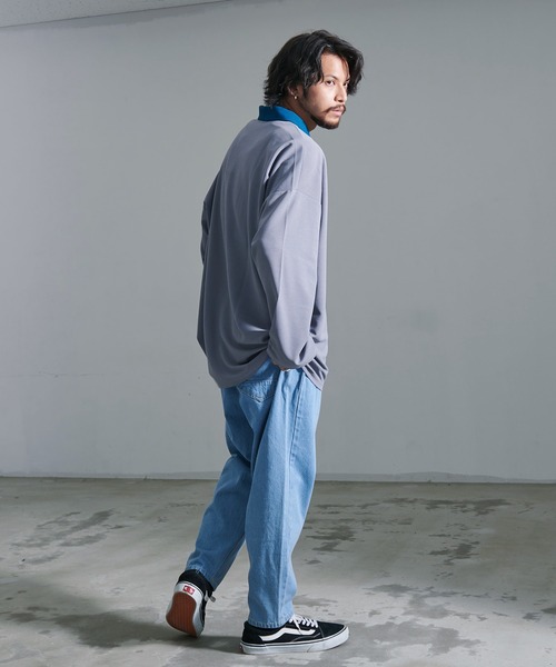SILVER BULLET(シルバーバレット)の「『CavariA/キャバリア』ハーフZIP長袖カットソー(Tシャツ/カットソー・メンズ・オレンジ/グレー/グリーン・M/L)」の8枚目の写真