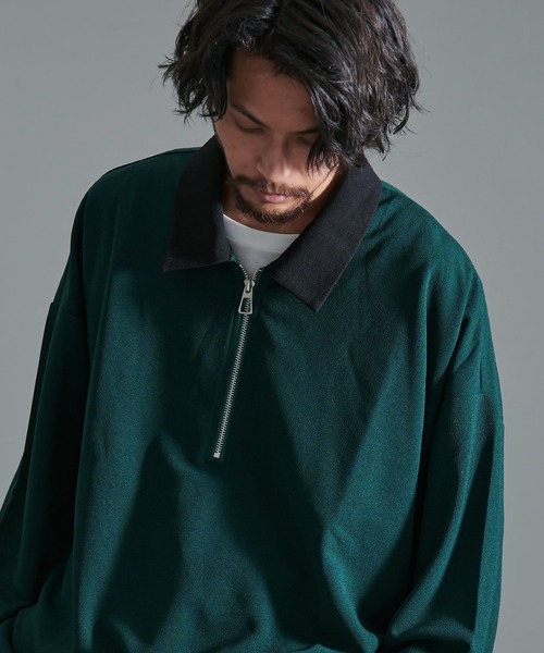 SILVER BULLET(シルバーバレット)の「『CavariA/キャバリア』ハーフZIP長袖カットソー(Tシャツ/カットソー・メンズ・オレンジ/グレー/グリーン・M/L)」の10枚目の写真