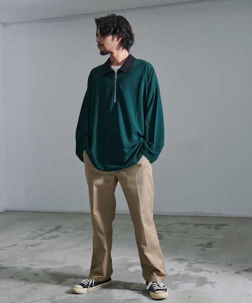 SILVER BULLET(シルバーバレット)の「『CavariA/キャバリア』ハーフZIP長袖カットソー(Tシャツ/カットソー・メンズ・オレンジ/グレー/グリーン・M/L)」の12枚目の写真