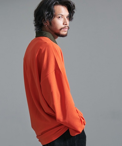 SILVER BULLET(シルバーバレット)の「『CavariA/キャバリア』ハーフZIP長袖カットソー(Tシャツ/カットソー・メンズ・オレンジ/グレー/グリーン・M/L)」の16枚目の写真