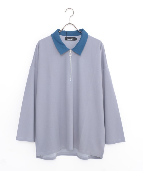 SILVER BULLET(シルバーバレット)の「『CavariA/キャバリア』ハーフZIP長袖カットソー(Tシャツ/カットソー・メンズ・オレンジ/グレー/グリーン・M/L)」の19枚目の写真