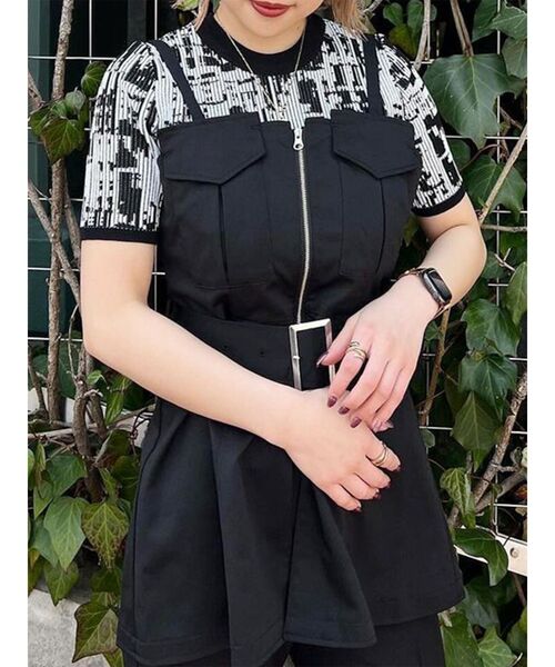 MURUA(ムルーア)の「デザインビスチェトップス(シャツ/ブラウス・レディース・ベージュ/ブルー/ブラック・FREE)」の13枚目の写真