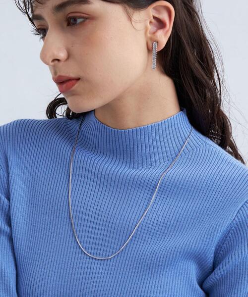 green label relaxing（グリーンレーベルリラクシング）の「スクエアチェーン スライド ネックレス（ネックレス・レディース・シルバー/ゴールド・FREE）」の3枚目の写真