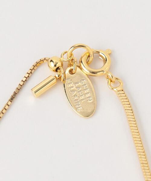 green label relaxing（グリーンレーベルリラクシング）の「スクエアチェーン スライド ネックレス（ネックレス・レディース・シルバー/ゴールド・FREE）」の6枚目の写真