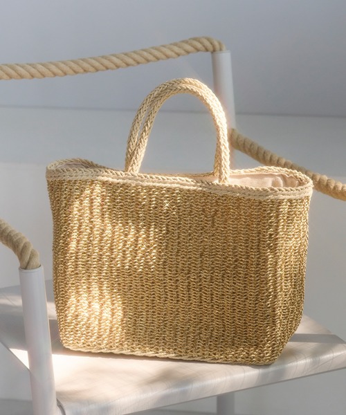 LAVEANGE（ラビアンジェ）の「ラメかごバッグ（かごバッグ・レディース・ゴールド/シルバー・F）」の2枚目の写真