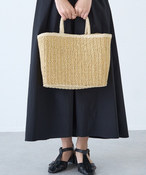 LAVEANGE（ラビアンジェ）の「ラメかごバッグ（かごバッグ・レディース・ゴールド/シルバー・F）」の9枚目の写真